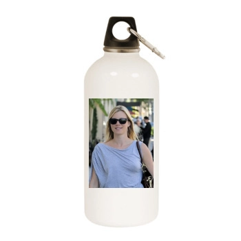 Amy Smart White Water Bottle With Carabiner