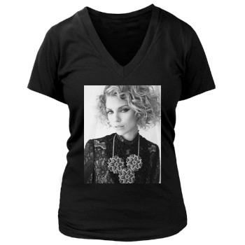 AnnaLynne McCord Women's Deep V-Neck TShirt