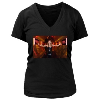 AnnaLynne McCord Women's Deep V-Neck TShirt