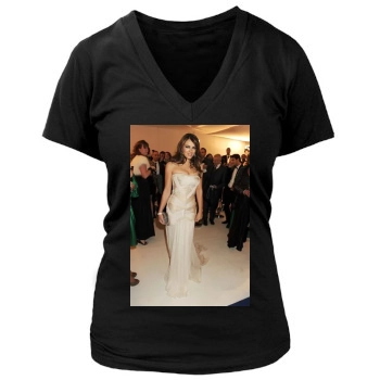 Elizabeth Hurley Women's Deep V-Neck TShirt