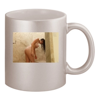 Gillian Barnes 11oz Metallic Silver Mug