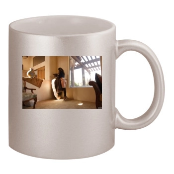 Gillian Barnes 11oz Metallic Silver Mug