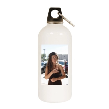 Gillian Barnes White Water Bottle With Carabiner