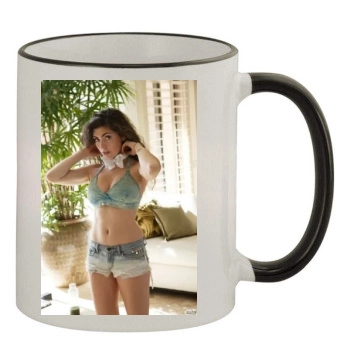 Gillian Barnes 11oz Colored Rim & Handle Mug