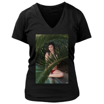 Gillian Barnes Women's Deep V-Neck TShirt