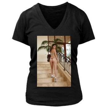 Gillian Barnes Women's Deep V-Neck TShirt