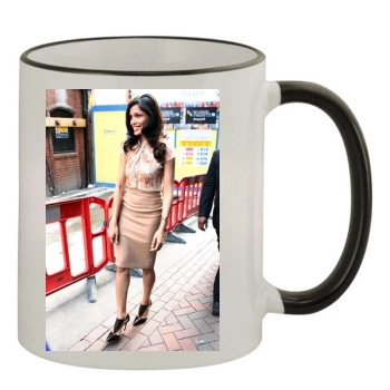 Freida Pinto 11oz Colored Rim & Handle Mug