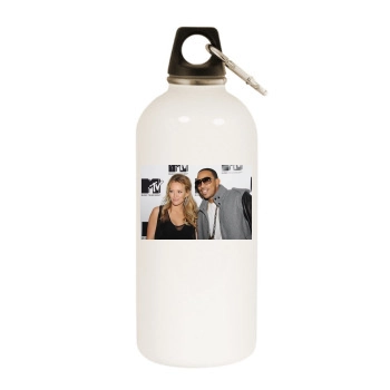 Hilary Duff White Water Bottle With Carabiner