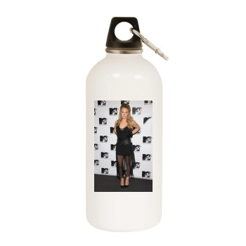 Hilary Duff White Water Bottle With Carabiner