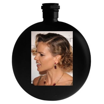 Hilary Swank Round Flask