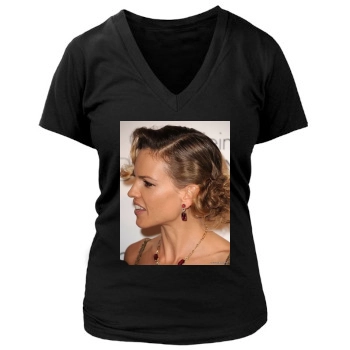 Hilary Swank Women's Deep V-Neck TShirt