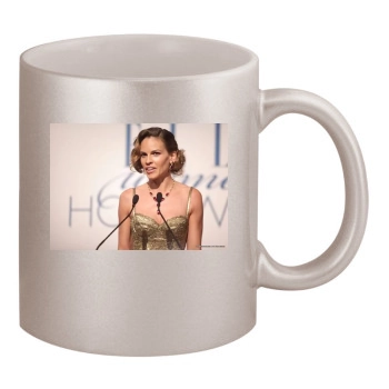 Hilary Swank 11oz Metallic Silver Mug