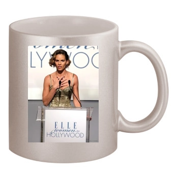 Hilary Swank 11oz Metallic Silver Mug