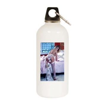 Fia Morrow White Water Bottle With Carabiner