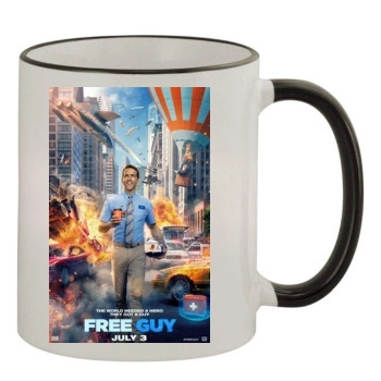 Free Guy (2020) 11oz Colored Rim & Handle Mug