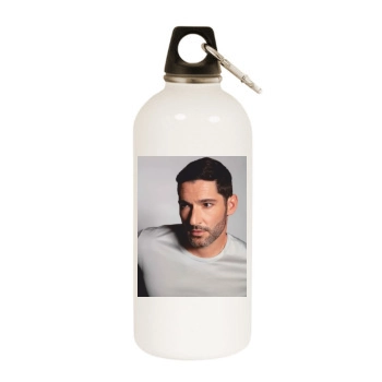 Tom Ellis White Water Bottle With Carabiner