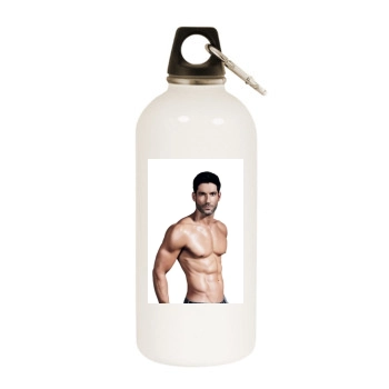 Tom Ellis White Water Bottle With Carabiner