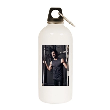 Tom Ellis White Water Bottle With Carabiner