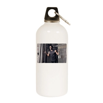 Tom Ellis White Water Bottle With Carabiner