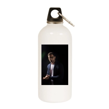 Tom Ellis White Water Bottle With Carabiner