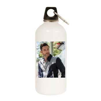 Tom Ellis White Water Bottle With Carabiner