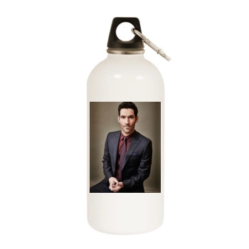 Tom Ellis White Water Bottle With Carabiner