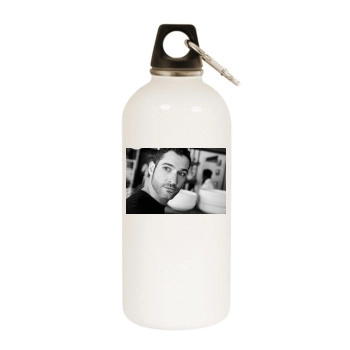 Tom Ellis White Water Bottle With Carabiner