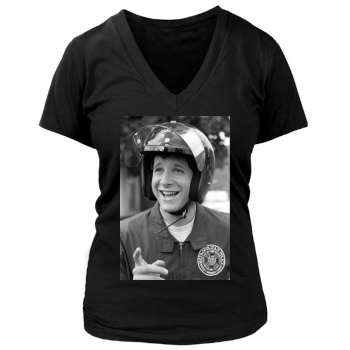 Steve Guttenberg Women's Deep V-Neck TShirt