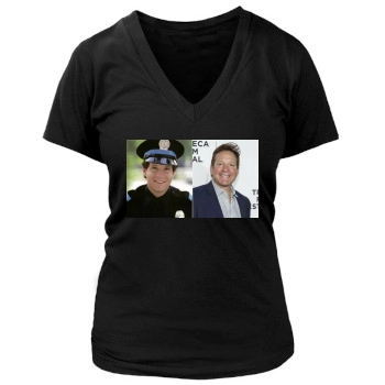 Steve Guttenberg Women's Deep V-Neck TShirt