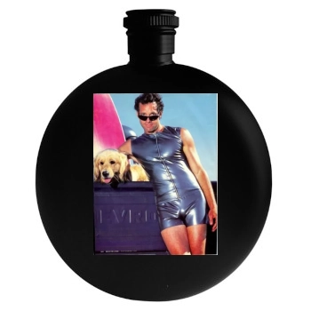 Steve Guttenberg Round Flask