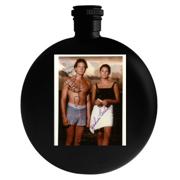 Steve Guttenberg Round Flask