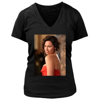 Minnie Driver Women's Deep V-Neck TShirt