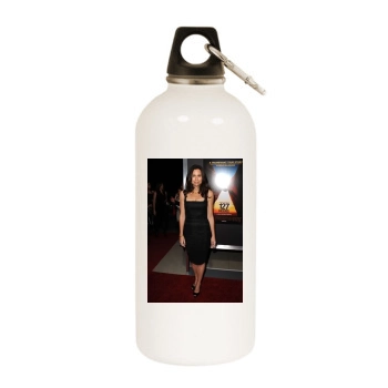 Minnie Driver White Water Bottle With Carabiner