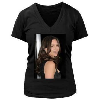 Minnie Driver Women's Deep V-Neck TShirt