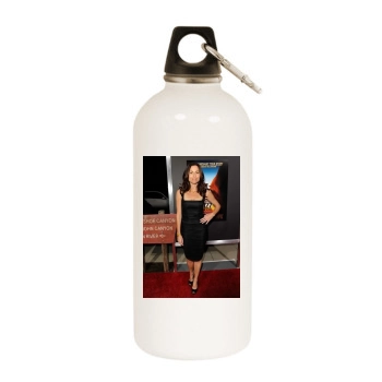 Minnie Driver White Water Bottle With Carabiner