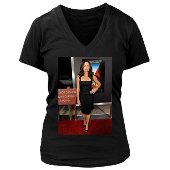 Minnie Driver Women's Deep V-Neck TShirt