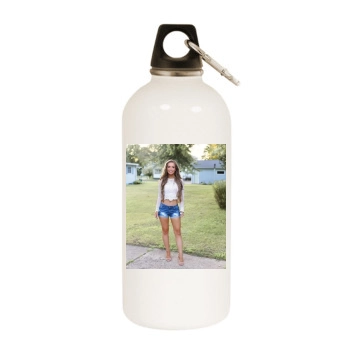 Holly JoAnne White Water Bottle With Carabiner