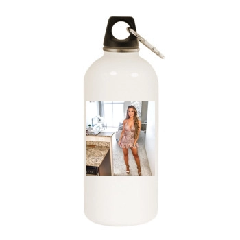 Holly JoAnne White Water Bottle With Carabiner