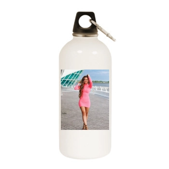 Holly JoAnne White Water Bottle With Carabiner