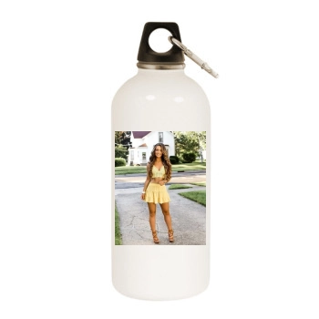 Holly JoAnne White Water Bottle With Carabiner