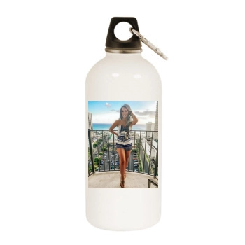 Holly JoAnne White Water Bottle With Carabiner