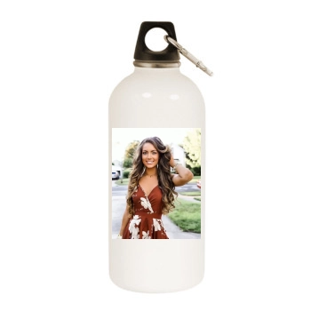 Holly JoAnne White Water Bottle With Carabiner