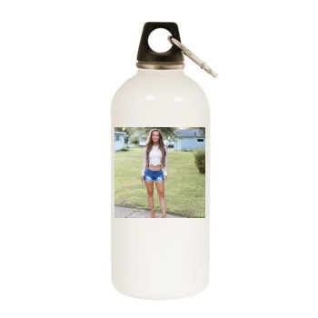 Holly JoAnne White Water Bottle With Carabiner