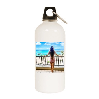 Holly JoAnne White Water Bottle With Carabiner