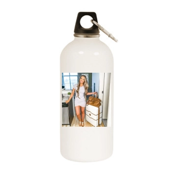 Holly JoAnne White Water Bottle With Carabiner