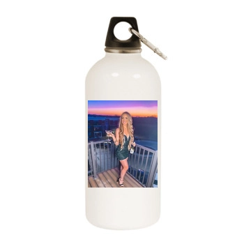 Holly JoAnne White Water Bottle With Carabiner