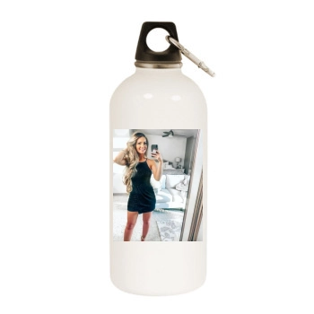 Holly JoAnne White Water Bottle With Carabiner