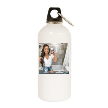 Holly JoAnne White Water Bottle With Carabiner