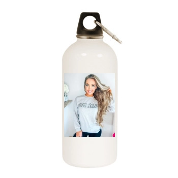 Holly JoAnne White Water Bottle With Carabiner