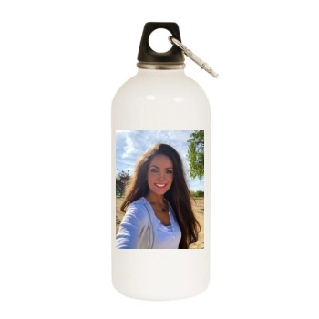 Holly JoAnne White Water Bottle With Carabiner